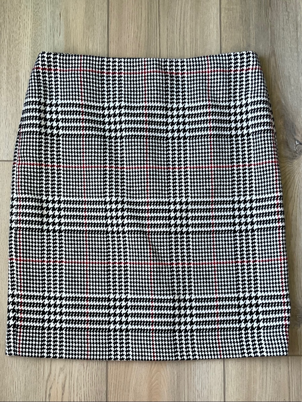Talbots Black and White Houndstooth Pencil Skirt Size 14 Office Academia